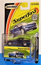 Matchbox 2004 SuperFast Series #24 2005 Chevrolet Corvette C6 Mtflk Blue 1/10000 - £11.68 GBP