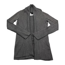 Ann Taylor Sweater Womens M Gray Long Sleeve Open Front Knitted Cardigan - $18.69