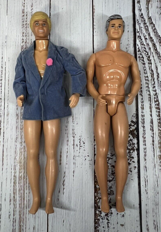 Ken Barbie Doll Lot of 2 Dolls - Blonde and Dark Gray Hair - Mattel 1968 - READ - $49.99
