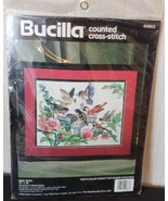 Cross Stitch Kit Lot Bird Bath Butterfly Garden Bucilla Dimensions Needl... - £20.17 GBP
