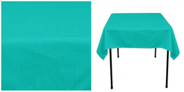 Tablecloth Square 81&quot;x81&quot; for Wedding, Home, &amp; Wholesale - Tiffany Blue - P01 - £63.54 GBP