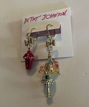Betsey Johnson Mix Match Martini &amp; Shaker Drop Earrings new - $19.40