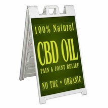 Cbd Oil Natural Pain Relief Signicade 24x36 A Frame Sidewalk Sign Double Sided - $42.70+