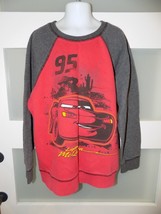Disney Store Cars Lightning McQueen Long Sleeve Sweatshirt Red/Gray Size 7/8 EUC - £15.08 GBP