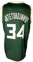 Giannis Antetokounmpo Milwaukee Signed Green Basketball Jersey JSA - £232.56 GBP