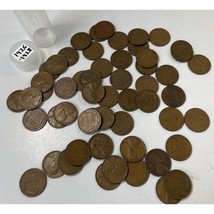 1926 - 1928 Lincoln Wheat Cent Copper Coin Collection One Penny Lot of 55 - £5.40 GBP