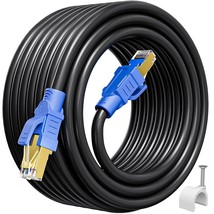 Cat 8 Ethernet Cable 50ft Indoor Outdoor Heavy Duty high Speed 26AWG Int... - £55.79 GBP