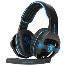 Gaming Headset High-Performance USB Headset Headphones blue - £75.22 GBP