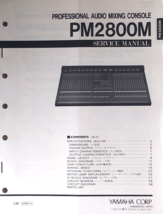 Yamaha PM2800M Professional Mixing Console Mixer Original Service Manual - £31.37 GBP