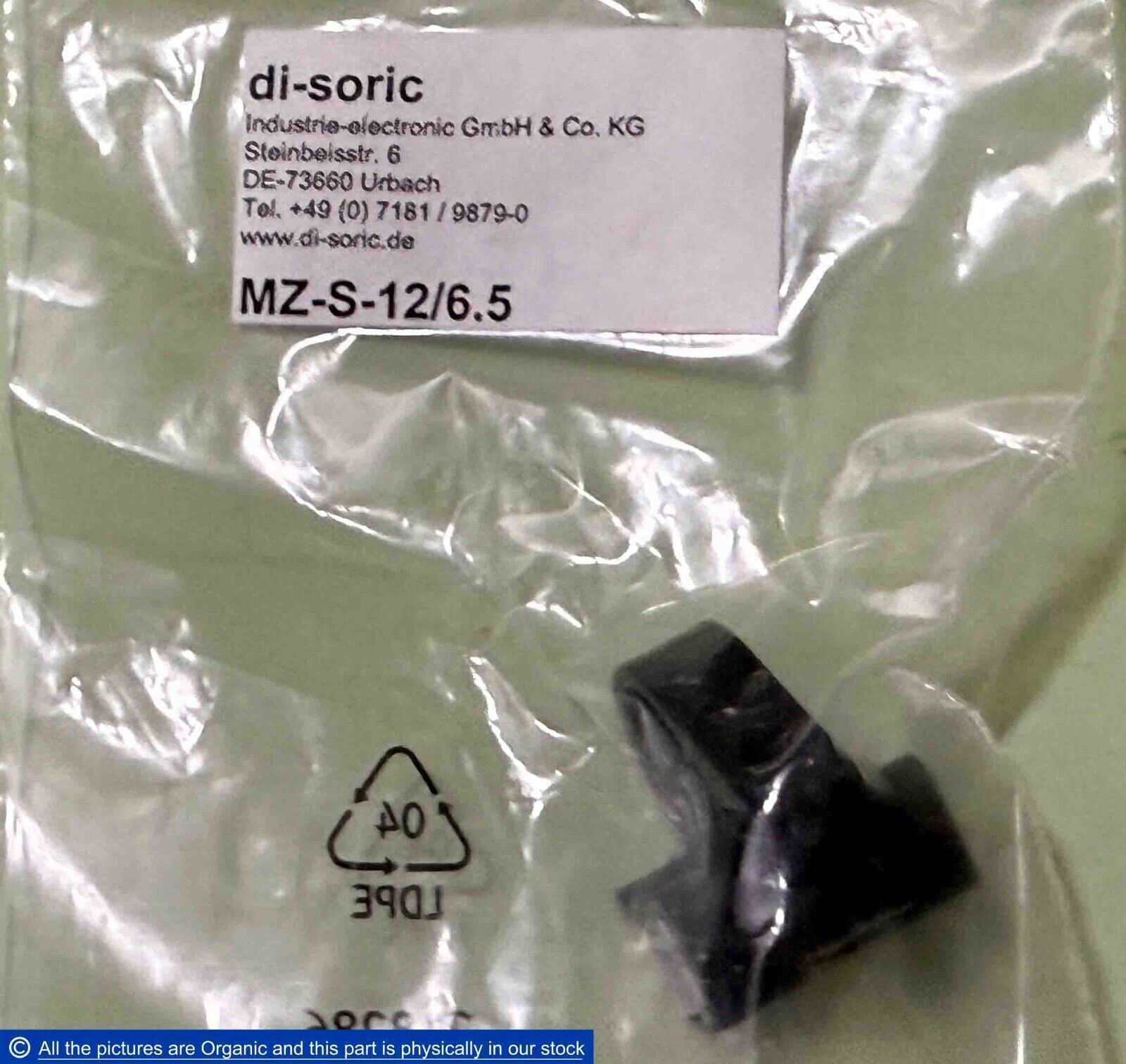 di-soric MZ-S-12/6.5 Sensor Clamp for DI-SORIC Magnetic Field Sensors - $45.00