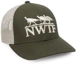 NWTF Olive / Putty Cotton Rip-stop Mesh Back Cap for Men - £15.49 GBP