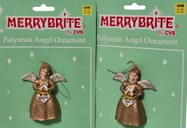 Merry Brite by CVS Vintage Polyresin Angel Collectible Christmas Ornamen... - $17.81