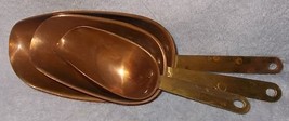 Vintage Copper Scoop &amp; Brass Handle Candy Dry Measure Scoops  - $49.95
