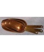 Vintage Copper Scoop &amp; Brass Handle Candy Dry Measure Scoops  - £39.78 GBP