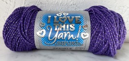 I Love This Yarn! Soft Acrylic Blend Sparkle Yarn-Partial Skein Grapette Sparkle - £4.44 GBP