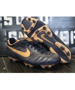 2007 Nike Tiempo Mystic FG Navy Blue/Gold Bronze  Soccer Cleats Men 12.5 - $166.15 CAD
