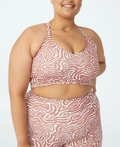 MSRP $30 Cotton On Trendy Plus Size Active Printed Bra Clay Size 20 - $10.68