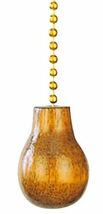 Ceiling Fan Pear shaped WOOD PULL Walnut + 11" brass Chain CRAFTMADE FP-... - $22.14