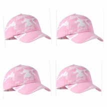 Lot of 4 NEW Port Authority pink camo camouflage baseball caps - £19.16 GBP