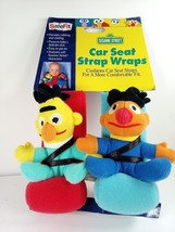 Safe Fit Sesame Street Muppets Car Seat Strap Wraps Plush Ernie, Bert 1999 - £9.16 GBP