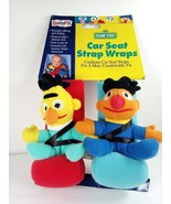 Safe Fit Sesame Street Muppets Car Seat Strap Wraps Plush Ernie, Bert 1999 - £9.16 GBP