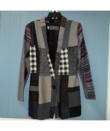 Vintage Claudia Grau Patchwork Blazer Jacket Women’s Size S Bespoke 80s - $176.45 CAD
