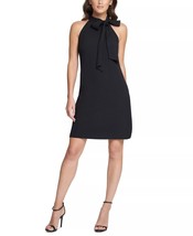 Vince Camuto Petite Tie-Neck Shift Dress Black Size 6P $128 - £34.81 GBP