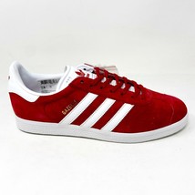 Adidas Originals Gazelle Scarlet Red White Mens Casual Sneakers S76228 - £90.92 GBP