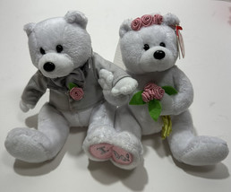 TY Beanie Babies WE DO the Wedding Bears set of 2 8.5” - £9.20 GBP