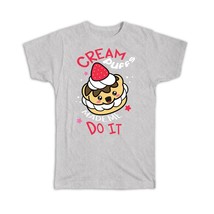 Cute Cream Puff : Gift T-Shirt Funny Food Art Print For Kitchen Decor Home Poste - £19.97 GBP