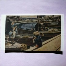 Hong Kong Harbor Vintage 70s Postcard Posted Ocean Color Stamp Writing Souvenir  - £7.77 GBP