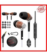 3D Sound Wooden Airtube Headphones - EMF Protection, Microphone &amp; Volume... - $1,468.26 MXN