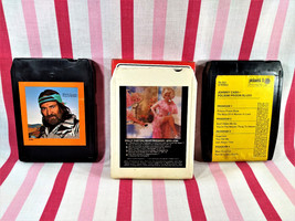 1978 Dolly Parton + 1968 Johnny Cash + 1982 Willie Nelson 8-Track Tapes - £14.33 GBP