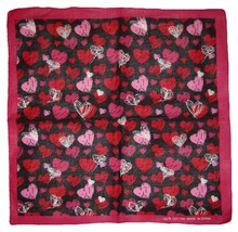 K&#39;s Novelties 22&quot;x22&quot; Multiple Pink Red White Hearts Black 100% Cotton Bandanna - £3.54 GBP