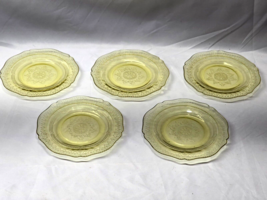 Federal Depression Glass Patrician Amber Golden Glow 6&quot; Dessert Plate - Set Of 5 - $28.50