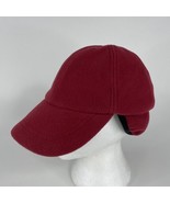 LL Bean Polartec Windbloc Red Fleece Ear Flaps Baseball Cap Size S/M War... - £12.69 GBP