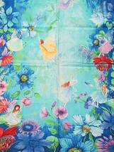 Fabric Panel Timeless &quot;Fairy Fantasy&quot; NEW Winged Fairies &amp; Bright Flowers $10.95 - £8.78 GBP