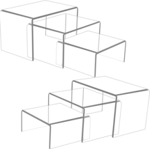 6Pcs Clear Acrylic Display Risers Clear Acrylic Display Stand for Cupcakes - $11.29