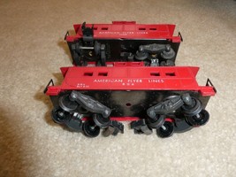 Lot of 2 Vintage S Scale American Flyer Caboose Cars 24603 and 806 - £15.03 GBP