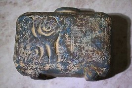 Antique Artefact Pre-Columbian or Persian Rectangular Clay Terracotta Vase Bottl - £124.05 GBP
