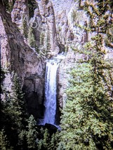1963 Tower Falls at Yellowstone National Park Wyoming 35mm Slide - £4.27 GBP