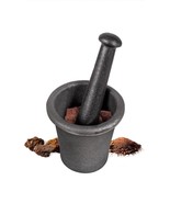 Heavy Duty Cast Iron Mortar Pestle Pestal Crush Rock Crusher Large Size ... - €53,72 EUR