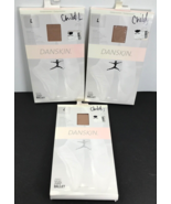 Danskin 3 Pair 607 Girl&#39;s Sz Large (12-14) Light Toast Compression Foote... - €3,35 EUR