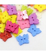 50 Butterfly Buttons Colorful Jewelry Making Sewing Supplies Assorted Lo... - $9.86 CAD
