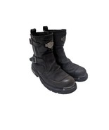 Harley Davidson Boot Manifold Motorcycle Boots Men 9.5 Zip Buckle Leathe... - £62.75 GBP