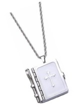 Faith Bible Pendant Necklace Religious Jewelry - £143.97 GBP