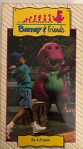 Barney &amp; Friends”Be A Friend&quot;(Vhs 1992)TESTED-RARE Vintage COLLECTIBLE-SHIP N 24 - £38.86 GBP