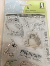 Inkadinkado Clear Stamps Owl Happy Birthday You Old Bird Assortment Funny Humor - £6.40 GBP