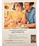 BARCARDI - Is For Highballs, Too! Cocktails - 1964 Vintage Print Ad - €10,22 EUR