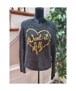 Divided Women&#39;s Black 100% Polyester Round Neck Long Sleeve Casual Top S... - $29.78 CAD